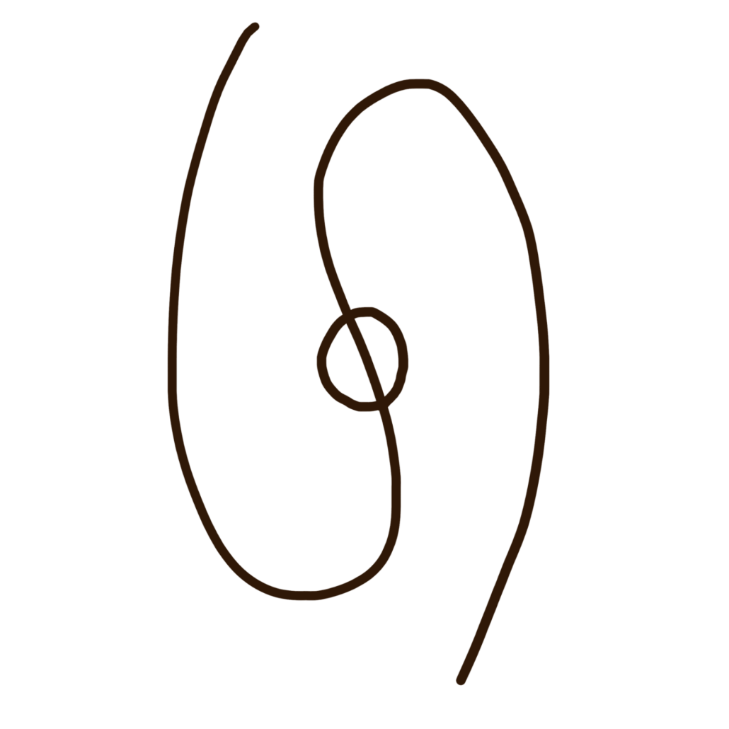 Simbolo astratto che evoca l’equilibrio tra energie maschili e femminili, luce e ombra, presente nel percorso descritto nel libro.